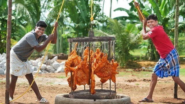 '3 HOURS OF ROASTING CHICKEN and LAMB INSIDE THE LARGE PIT | Cooking Skill Arabian Recipe'