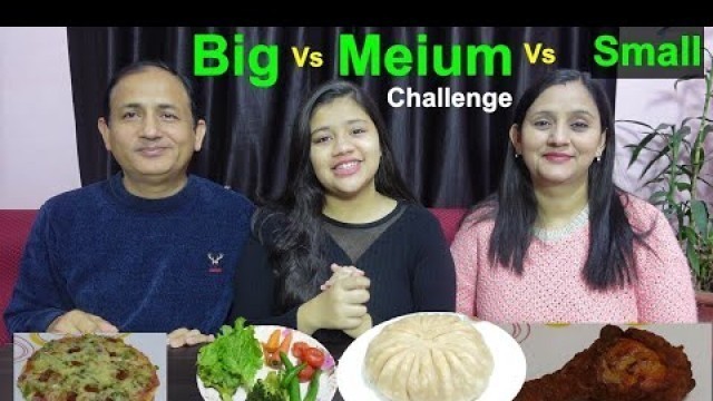 'Big vs Medium vs Small Food Eating Challenge 