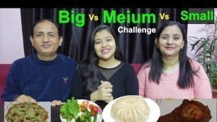 'Big vs Medium vs Small Food Eating Challenge 