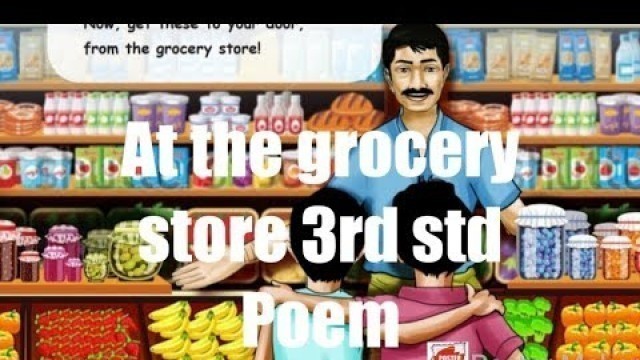 '3rd std At the Grocery Store English memory poem with tamil meaning/Samacheer Kalvi - Banu music'