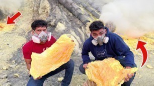 'സ്വർണ്ണം കുഴിച്ചെടുക്കുന്ന ഇന്തോനേഷ്യത്തിലെ KGF | Mining Sulfur From Active Volcano | KGF'