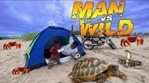 'Man Vs Wild Spoof Part-5|24 Hours Survival Challenge With Kuttipuli|Camping Tent Making|VFS|Suppu'