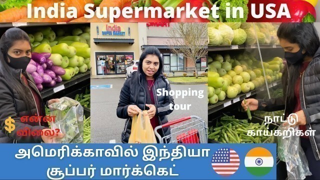 'India supermarket in USA | அமெரிக்காவில் இந்தியா சூப்பர் மார்க்கெட் | Grocery shopping | Tamil vlog'