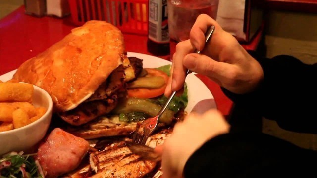 'Boxer Takes on Ultimate Man v Food Burger Challenge'