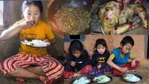 'original chicken curry cooking & eating with rice |Samita @Village Cooking Channel  @NepaliVillage'
