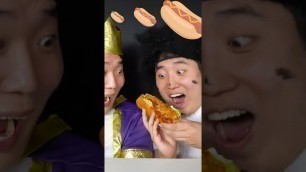 'SMALL MEDIUM BIG Emoji FOOD CHALLENGE | Best food Hotdog Mukbang ASMR #Shorts'