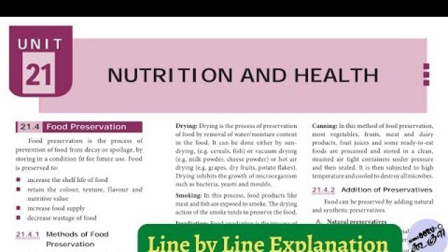 'Nutrition and Health | Food preservation | Methods Of Preservation| Biology | In Tamil |'