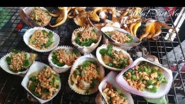 'Street Foods Around the World | 2$ for octopus and clams barbecue  |  Asian Street Food.'