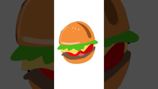'Hamburger | Menggambar Hamburger | Drawing Hamburger | Food'
