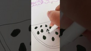 '#drawing #food drawing a watermelon ￼#ILplays'