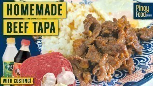 'Homemade Beef Tapa | Pang Negosyo Recipe | With Costing | Pinoy Food Guide'