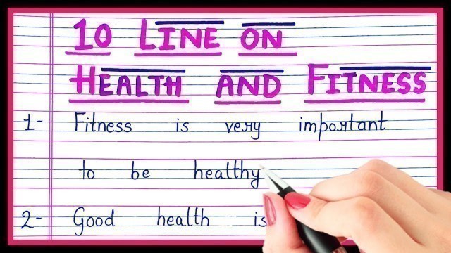 '10 lines on health and fitness in english | Essay on health and fitness'