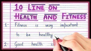'10 lines on health and fitness in english | Essay on health and fitness'