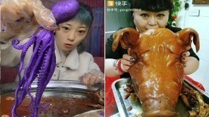 '♥♥EATING SHOW COMPILATION-CHINESE FOOD-MUKBANG Greasy Chinese octopus and other interesting food #24'