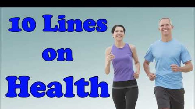 '10 Lines on Health in English'