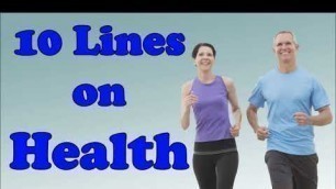 '10 Lines on Health in English'