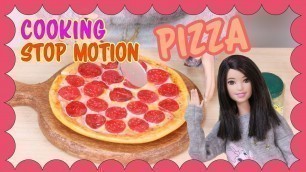 '[Stop motion] Barbie doll Cooking  - Pepperoni Pizza'