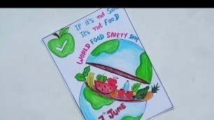 'world Food Safety Day Drawing|World Food Safety Day poster|Food safety Day Drawing|Healthy food Draw'