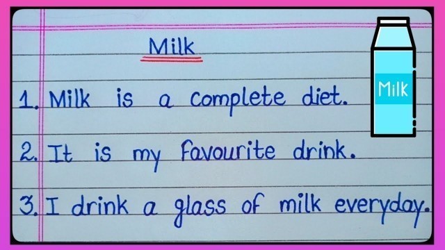 '10 Lines On Milk/Essay On Milk/10 Lines Essay On Milk In English/Essay On World Milk Day/Milk Essay'