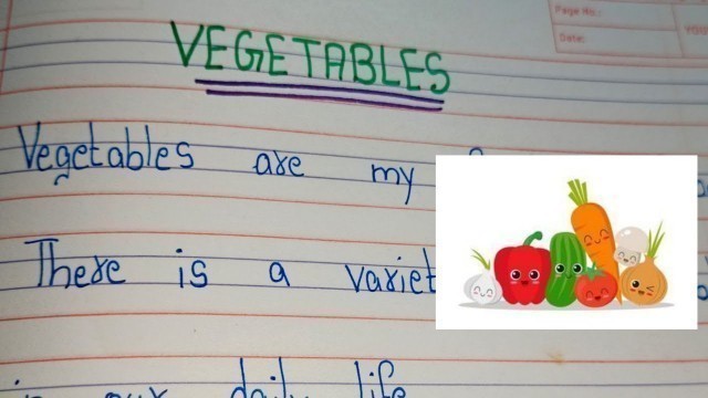 'Simple Essay on Vegetables/ 10 Lines on Vegetables'