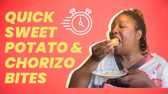 'How to make sweet potato and chorizo crispy bites.'