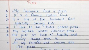 'Write 10 lines on Pizza'