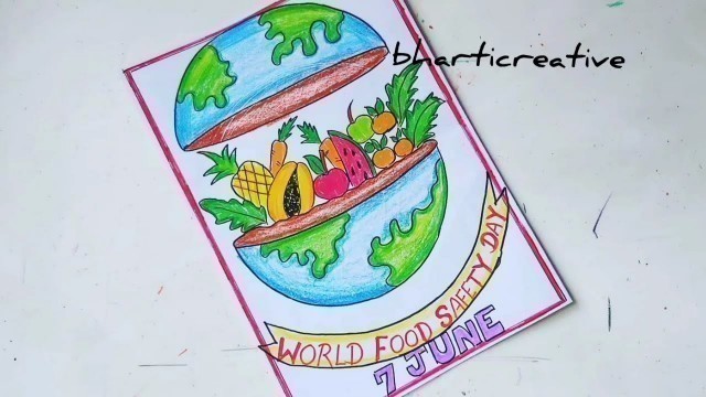 'world Food Safety Day Drawing|World Food Safety Day poster|Eat Healthy Stay Healthy Day Drawing'