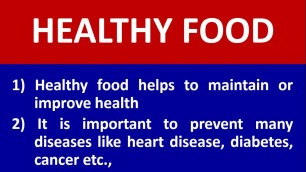 '10 Lines about Healthy Food | Essay about Healthy Food | Few Lines about Healthy Food | English'