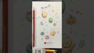 'drawing cute food with Mont Marte colored pencils [part 2]'