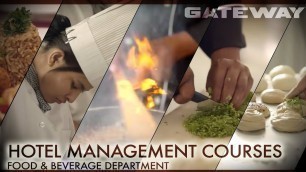 'Food And Beverage Department | Hotel Management Courses | Gateway Institute of Hotel Management'