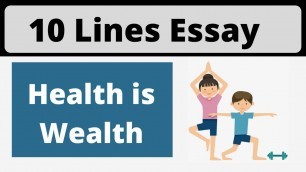 '10 Lines on Health is Wealth | 10 Lines Essay on Health is Wealth'