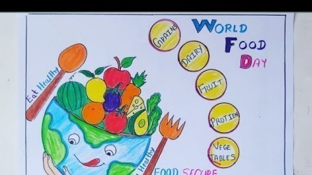 'world Food day Drawing|world Food day Poster|Food day Drawing|Food day Poster|Poster on Food day'