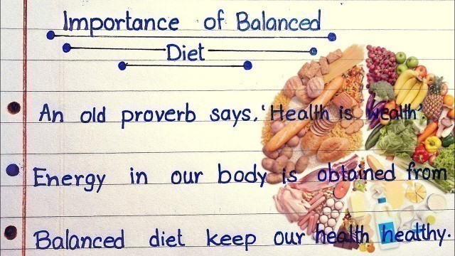 '10 lines Essay On Balanced Diet | Importance Of Balanced Diet'