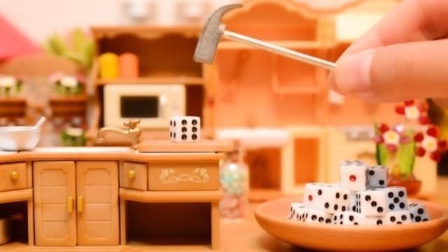 'Stopmotion Cooking -Mini Dice Foods-[Miniature/ASMR/toy] コマ撮りレビュー'