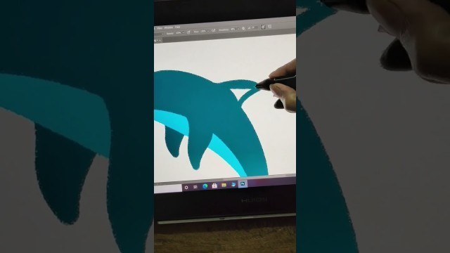 'YOU CAN DRAW this Cute Dolphin easy #digitalart #shorts #youtubeshorts'