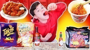 'EATING ONLY SPICY FOODS FOR 24 HOURS! *IMPOSSIBLE CHALLENGE*'