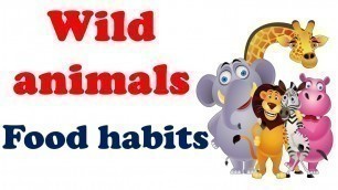 'Wild animal - Food habits'