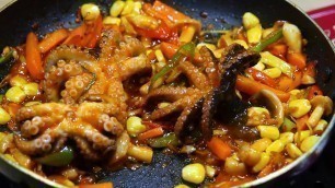 'how to cook special octopus, Korean street food'
