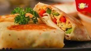 'Breakfast Burritos with Bake Parlor Bread | NomQoum The Food Channel'