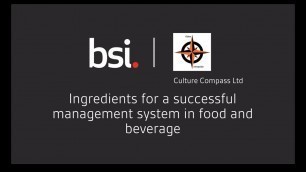 'Ingredients for a successful management system in food and beverage'