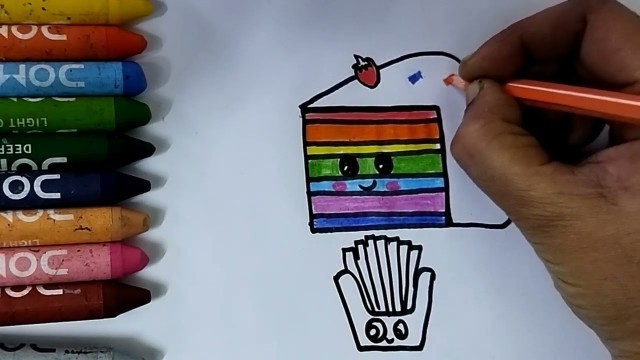 'junk food drawing / cute junk food drawing / junk food drawing for kids / easy drawing'