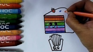 'junk food drawing / cute junk food drawing / junk food drawing for kids / easy drawing'