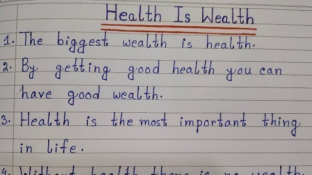 '10 Lines On Health Is Wealth In English | Essay On Health Is Wealth | Essay Writing'