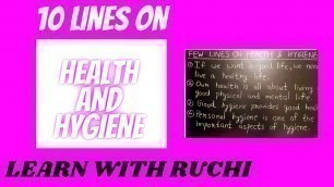 'Few lines about health and hygiene | 10 lines on health and hygiene'