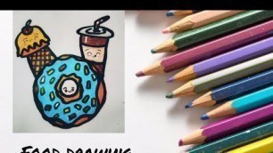 'DRAWING FOOD|HOW TO DRAW A FOOD|JUNK FOOD DRAWING|CUTE FOOD DRAWING'