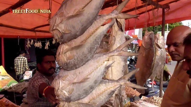 'DRY FISH MARKET in South INDIA - Andhra  PALAKOLLU  market'