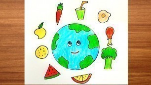 'World Food Safety Day Drawing//Food Safety Day Drawing Poster//How to draw Food Safety Drawing Easy'
