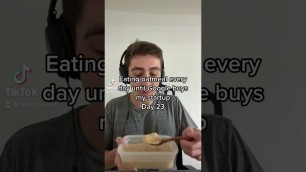 'Eating oatmeal every day until Google buys my startup - Day 23 #food #foodie #oatmeal #oats #google'
