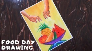 'World Food safety Day Drawing//Food safety Day Drawing Poster Drawing//world vegan day drawing'