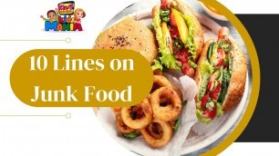 '10 Lines on Junk Food | 10 Lines Essay / Speech on Junk Food with Urdu / Hindi Explanation'